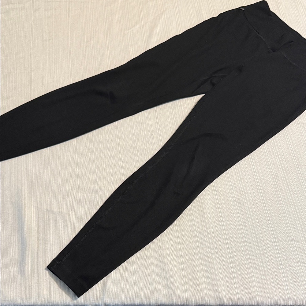 Duluth Trading Co Womens Black Regular Fit Leggings Zipper‎ Pockets Size 2